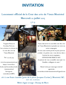 INVITATION - Lancement Cour des arts 2015